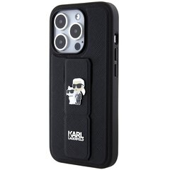 Karl Lagerfeld KLHCP13XGSAKCPK iPhone 13 Pro Max 6.7" czarny|black hardcase Gripstand Saffiano Karl&Choupette Pins цена и информация | Чехлы для телефонов | pigu.lt