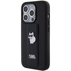 Karl Lagerfeld KLHCP14XGSACHPK iPhone 14 Pro Max 6.7" czarny|black hardcase Gripstand Saffiano Choupette Pins цена и информация | Чехлы для телефонов | pigu.lt