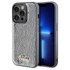 Guess GUHCP14LPSFDGSS iPhone 14 Pro 6.1" srebrny|silver hardcase Sequin Script Metal цена и информация | Чехлы для телефонов | pigu.lt