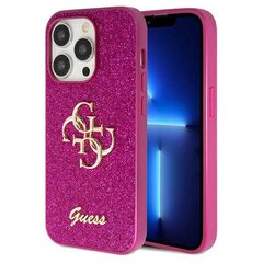 Guess GUHCP15LHG4SGU iPhone 15 Pro 6.1" fioletowy|purple hardcase Glitter Script Big 4G цена и информация | Чехлы для телефонов | pigu.lt