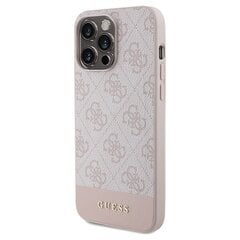 Guess GUHCP15XG4GLPI iPhone 15 Pro Max 6.7" różowy|pink hard case 4G Stripe Collection цена и информация | Чехлы для телефонов | pigu.lt