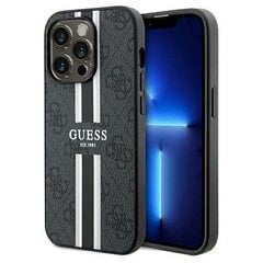 Guess GUHMP15LP4RPSK iPhone 15 Pro 6.1" czarny|black hardcase 4G Printed Stripes MagSafe цена и информация | Чехлы для телефонов | pigu.lt