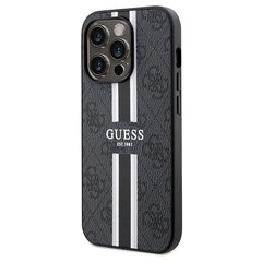 Guess GUHMP15LP4RPSK iPhone 15 Pro 6.1" czarny|black hardcase 4G Printed Stripes MagSafe цена и информация | Чехлы для телефонов | pigu.lt
