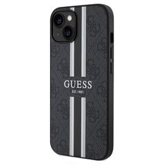 Guess GUHMP15SP4RPSK iPhone 15 | 14 | 13 6.1" czarny|black hardcase 4G Printed Stripes MagSafe цена и информация | Чехлы для телефонов | pigu.lt