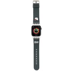 Hello Kitty Pasek HKAWMPGKHK Apple Watch 38|40|41mm czarny|black strap Kitty Head цена и информация | Аксессуары для смарт-часов и браслетов | pigu.lt