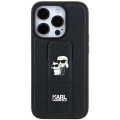Karl Lagerfeld KLHCN61GSAKCPK iPhone 11 | Xr 6.1" czarny|black hardcase Gripstand Saffiano Karl&Choupette Pins цена и информация | Чехлы для телефонов | pigu.lt