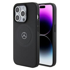 Mercedes MEHMP15X23RHSK iPhone 15 Pro Max 6.7" czarny|black hardcase Stripes Pattern Leather MagSafe цена и информация | Чехлы для телефонов | pigu.lt