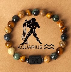 Каменный браслет со знаком зодиака ВОДОЛЕЙ цена и информация | Женские браслеты | pigu.lt