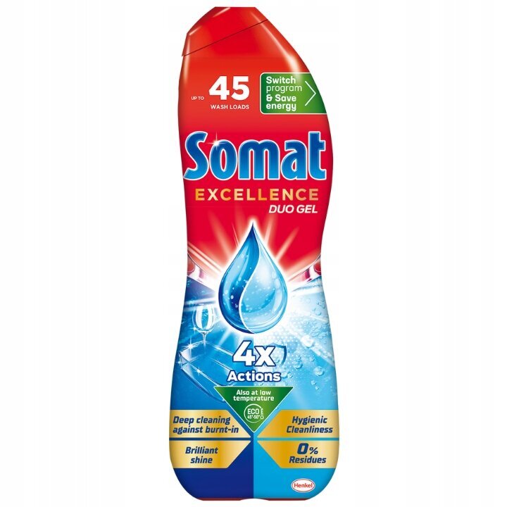 Somat gelis Excellence Hygienic Cleanliness, 800 ml kaina ir informacija | Indų plovimo priemonės | pigu.lt