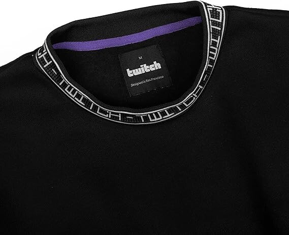 Džemperis unisex Twitch, juodas kaina ir informacija | Džemperiai vyrams | pigu.lt