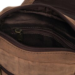 Классическая кожаная мужская сумка с карманами - Peterson, коричневая цена и информация | Мужские сумки | pigu.lt