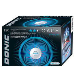 Table tennis ball DONIC P40+  Coach 2 star 120 pcs White цена и информация | Мячи для настольного тенниса | pigu.lt