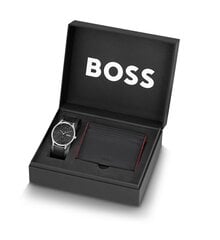 Boss vyriškas laikrodžio ir kortelių dėklo rinkinys kaina ir informacija | Vyriški laikrodžiai | pigu.lt