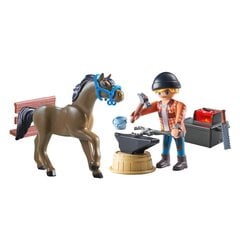 71357 PLAYMOBIL® Horses Of Waterfall Farrier Ben and Achilles kaina ir informacija | Konstruktoriai ir kaladėlės | pigu.lt
