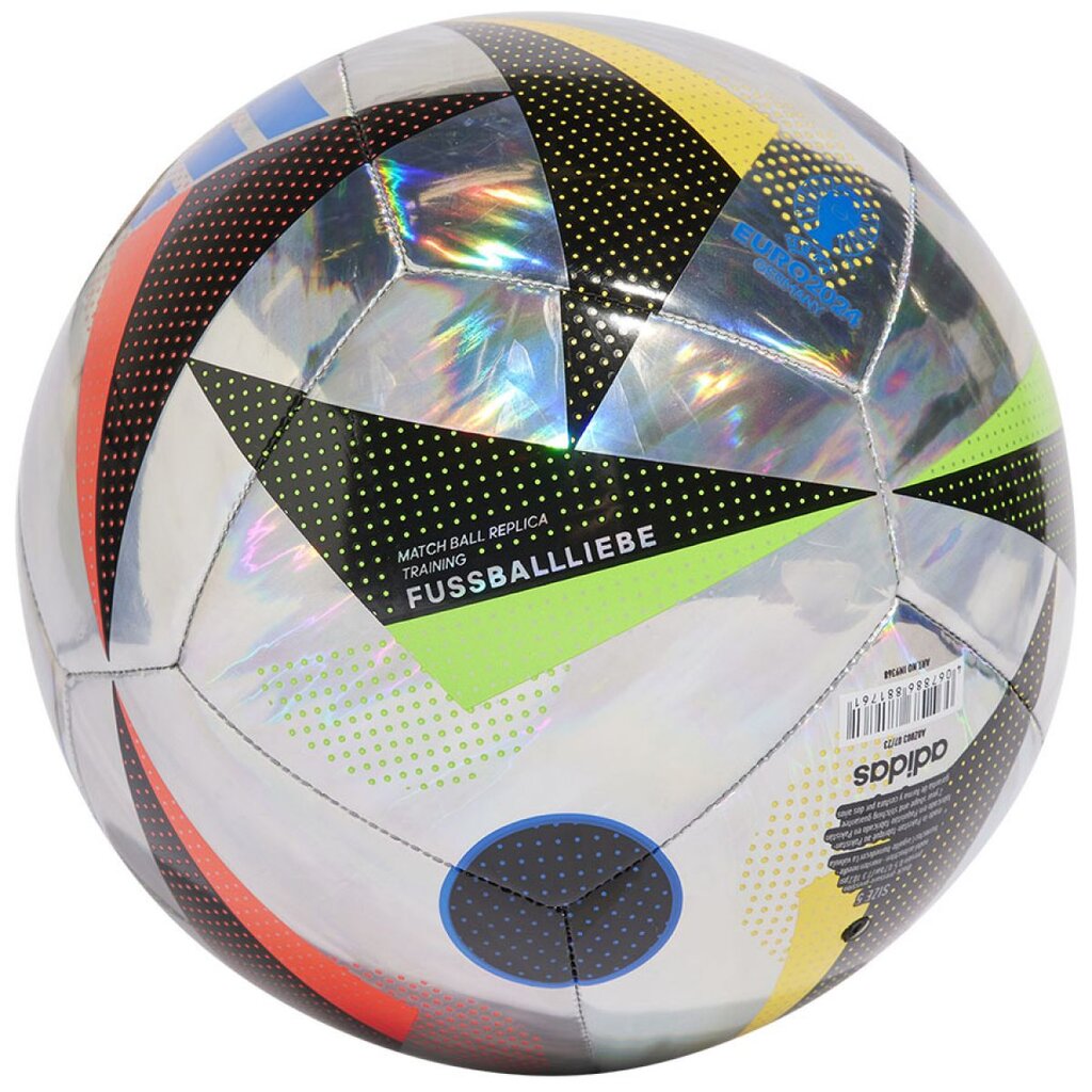 Futbolo treniruočių kamuolys Adidas Euro24Training Foil IN9368 kaina ir informacija | Futbolo kamuoliai | pigu.lt