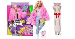 Lėlė Barbie Mattel Extra ir dovana pagalvė Katė, 50 cm цена и информация | Игрушки для девочек | pigu.lt