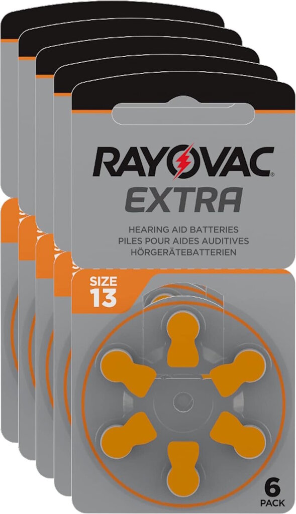 Rayovac Extra Advanced 13 (PR48) elementai klausos aparatams, 30 vnt. kaina ir informacija | Elementai | pigu.lt