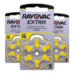 Rayovac Extra PR70 (10) Elementai klausos aparatams, 18 vnt. kaina ir informacija | Elementai | pigu.lt