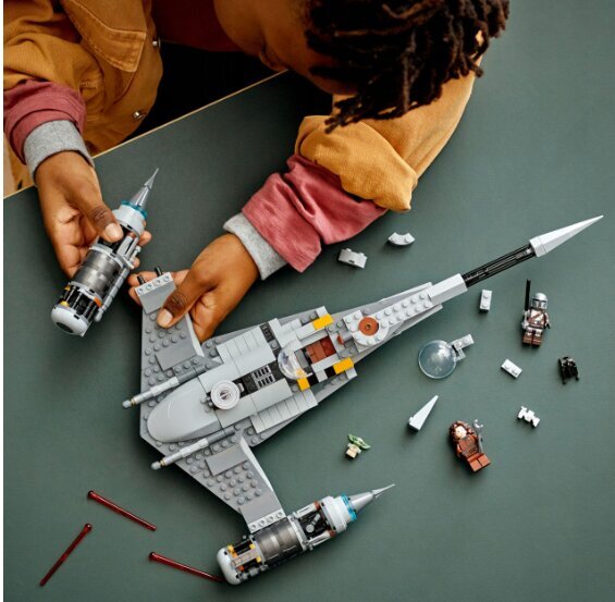 75325 LEGO® Star Wars Mandaloriečių naikintuvas N-1, 412 dal. ir dovana pagalvė Katė, 50 cm цена и информация | Konstruktoriai ir kaladėlės | pigu.lt