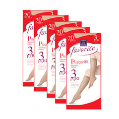 Kojinės moterims Bisoks 25251, smėlio spalvos, 5 pak. kaina ir informacija | Moteriškos kojinės | pigu.lt