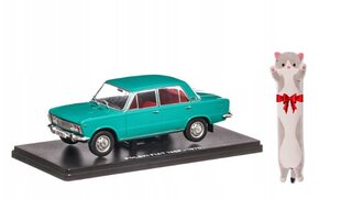 Automobilio modelis Fiat 125P 1970 Hachette 1:24 ir dovana pagalvė Katė, 50 cm цена и информация | Игрушки для мальчиков | pigu.lt