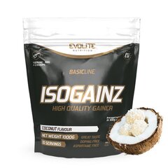 Preparatas masei auginti EvoLite IsoGainz Coconut, 1000g цена и информация | Добавки и препараты для набора мышечной массы | pigu.lt