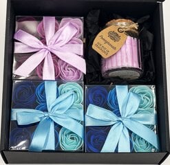 Подарочный набор "Мыльные розы и ароматические свечи" Банный рай, 4 шт. цена и информация | Мыло | pigu.lt