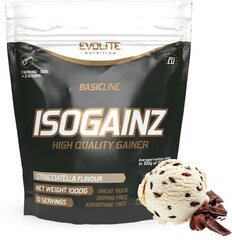 Preparatas masei auginti EvoLite IsoGainz Double Chocolate, 1000g kaina ir informacija | Papildai ir preparatai masei auginti | pigu.lt