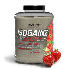 Preparatas masei auginti EvoLite IsoGainz Strawberry, 4000g цена и информация | Добавки и препараты для набора мышечной массы | pigu.lt