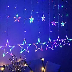 Kalėdinės lemputės su žvaigždžių dekoracijomis Livman XY-002, 12 LED, 2.5m kaina ir informacija | Girliandos | pigu.lt