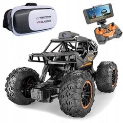 Nuotoliniu būdu valdomas automobilis Rock Crawler ir akiniai, juodas цена и информация | Игрушки для мальчиков | pigu.lt