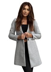 Элегантное женское пальто, дипломат Och Bella серого цвета цена и информация | Женские пальто | pigu.lt