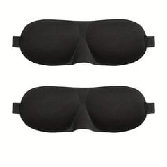 3D маска для глаз унисекс, черная, 2 шт цена и информация | Женские пижамы, ночнушки | pigu.lt