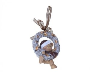 Керамическая коронка с мишкой, 10 см. цена и информация | Праздничные декорации | pigu.lt