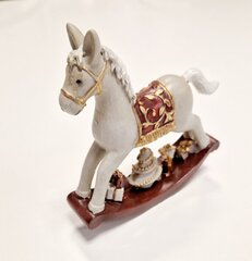Keraminis supamasis arkliukas, baltas kaina ir informacija | Dekoracijos šventėms | pigu.lt