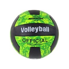 Tinklinio kamuolys Lean Toys, 5, žalias/juodas kaina ir informacija | Tinklinio kamuoliai | pigu.lt