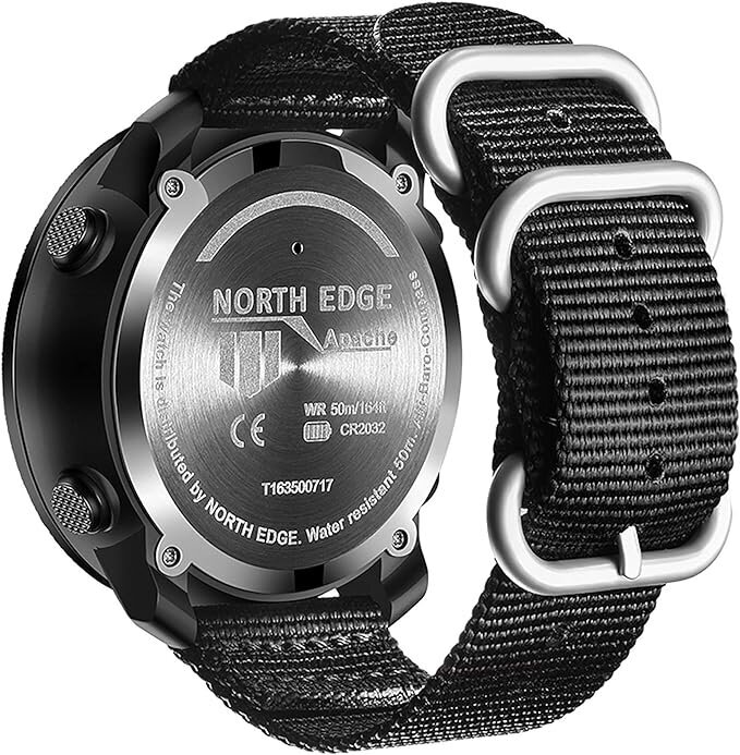 Vyriškas laikrodis, juodas, North Edge kaina ir informacija | Vyriški laikrodžiai | pigu.lt