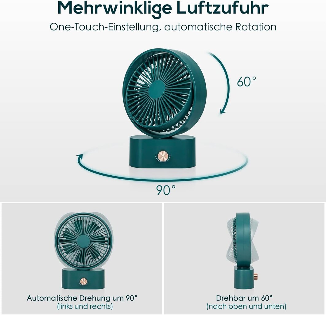 Настольный вентилятор AINSEALA, F45, мощный и тихий, 10 настроек скорости,  зеленый цена | pigu.lt