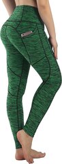 Женские леггинсы Flatik, с карманами, непрозрачные, зеленые цена и информация | Спортивная одежда для женщин | pigu.lt
