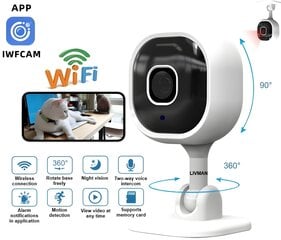 Проводная умная Wi-Fi камера наблюдения Full HD LIVMAN A3 цена и информация | Камеры видеонаблюдения | pigu.lt