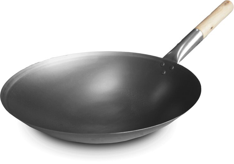 Plieninė wok keptuvė, 35 cm kaina ir informacija | Keptuvės | pigu.lt