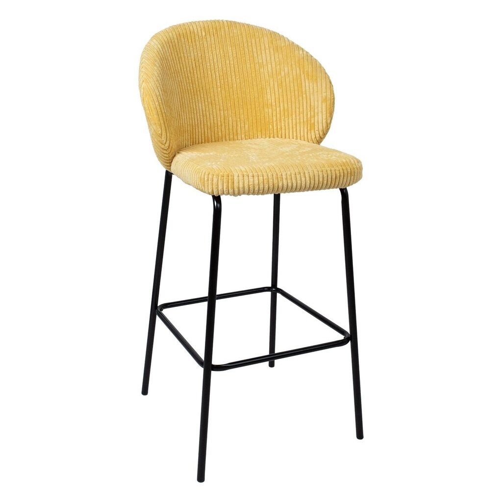 Baro kėdė Home4You Ziva, geltona kaina ir informacija | Virtuvės ir valgomojo kėdės | pigu.lt
