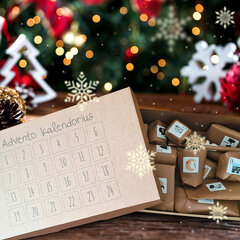 Dėžė advento kalendoriaus dovanėlėms kaina ir informacija | Kalėdinės dekoracijos | pigu.lt