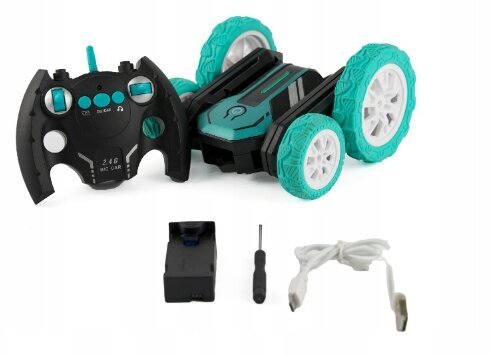 Nuotliu valdomas automobilis Stunt Roll Tornado 360 ir pliušinė pagalvė Katė, 50 cm kaina ir informacija | Žaislai berniukams | pigu.lt