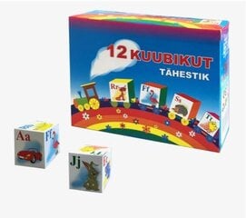 Кубики Эстонский алфавит, 12 шт. цена и информация | Игрушки для малышей | pigu.lt