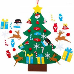 Настенная Рождественская ель с съемными украшениями Electronics LV-95, 95 см цена и информация | Мягкие стеновые панели | pigu.lt