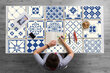 Decormat Blue Tiles цена и информация | Pelės | pigu.lt