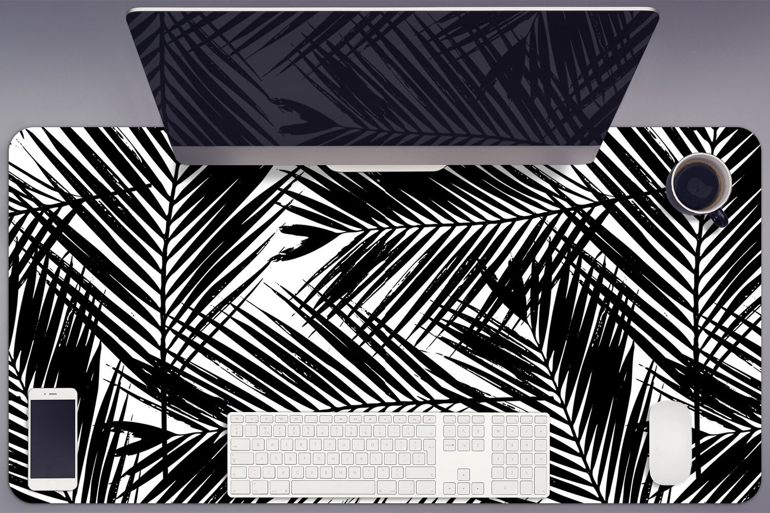 Decormat Black Palm Leaves kaina ir informacija | Pelės | pigu.lt