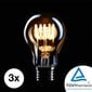 Elektros lemputė Edison, E27, 140lm, 3 vnt. kaina ir informacija | Elektros lemputės | pigu.lt