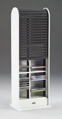 Шкаф для компакт-дисков/DVD Manhattan 7248, белый черный цена и информация | Полки | pigu.lt